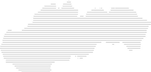 Slovakia vector map with line fill (Web Mercator projection, PPT-compatible & fully editable)