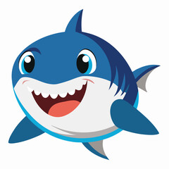 Obraz premium funny shark cartoon