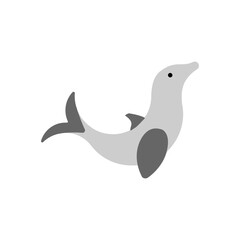 Minimalist Dolphin Vector Illustration