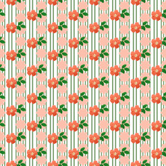 Floral seamless pattern. Briar. Floral motifs for use in wallpaper, covers, packaging. For textiles, cotton fabrics, linen. For use in wallpaper, wrappings. Interior decor. Raster illustration.