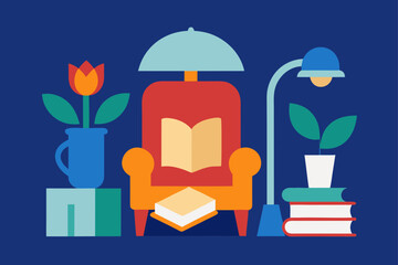 this image depicts a whimsical scene where furnitu