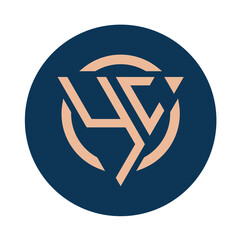 Creative simple Initial Monogram YC Logo Designs.