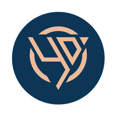 Creative simple Initial Monogram YD Logo Designs.