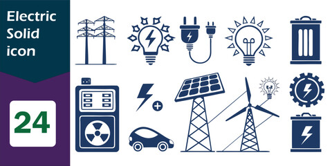 Naklejka premium Abstract electric line design with color accents