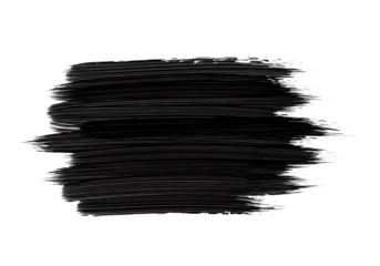 Illustration of black brush stroke isolated on transparent background on transparent background