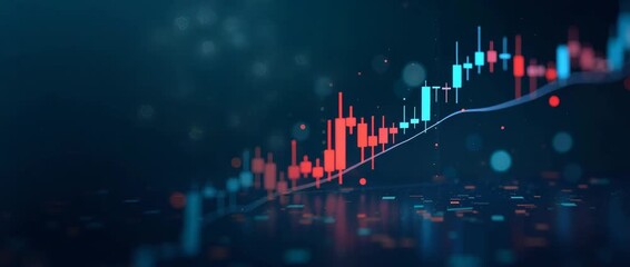 Photo realistic as Stock exchange and candlestick icon with ample space for text and graphics concept as An iconographic stock exchange and candlestick design offering ample space for both text and gr - Powered by Adobe