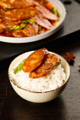 Spicy Sichuan Sausage Over Rice - Traditional Chinese Handmade Dishes Showcase