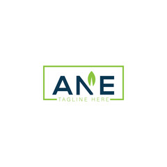 Obraz premium ANE letter logo design on WHITE background. ANE creative initials letter logo concept. ANE letter design.
