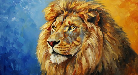 Majestic lion portrait
