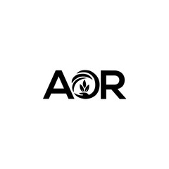 AOR letter logo design on WHITE background. AOR creative initials letter logo concept. AOR letter design.