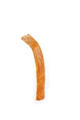 Candied Orange Peel Strip Isolated on White Background - Gourmet Confection
