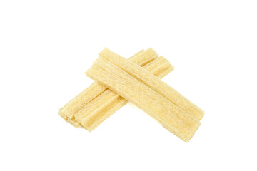 Henan Ox Tendon Noodles Handmade Chinese Food on White Background