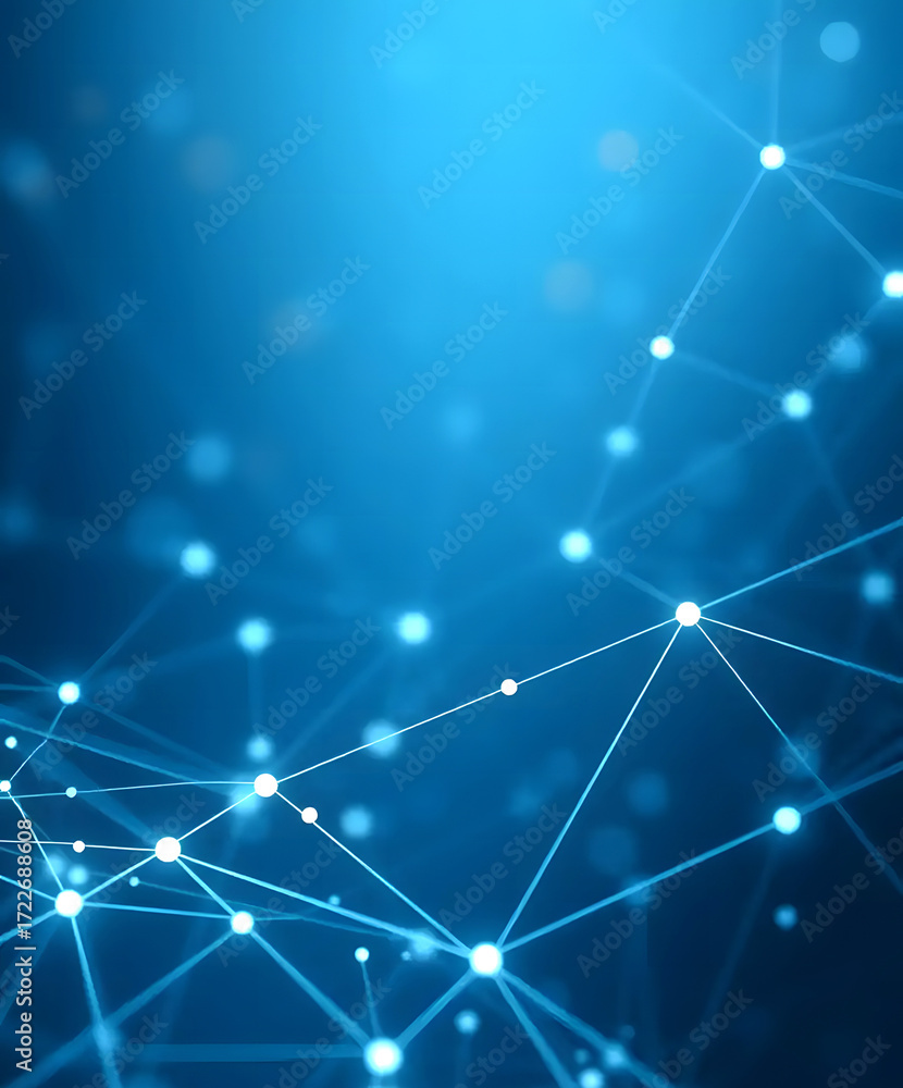Aufkleber abstract wave with moving dots and lines. flow of particles. cyber futuristic technology background.