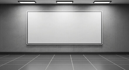 Blank Billboard Mockup in Modern Interior