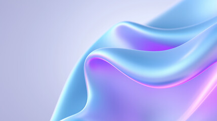 Abstract soft folds of gradient fabric in blue and purple tones. 
