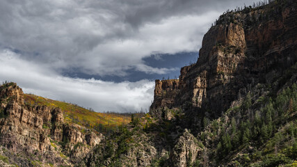 mountain landscape with clouds