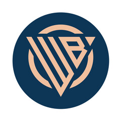 Creative simple Initial Monogram WB Logo Designs.