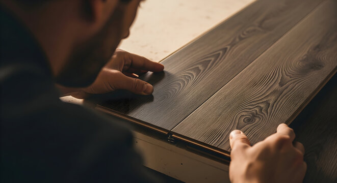 Installing elegant wood flooring for a modern home renovation project