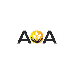 AOA letter logo design on WHITE background. AOA creative initials letter logo concept. AOA letter design.