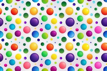 Colorful Confetti Dots Pattern: Bright Rainbow Bubbles for Celebration Backgrounds

