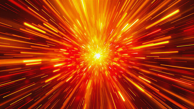 Exploded orange and light red line effect background