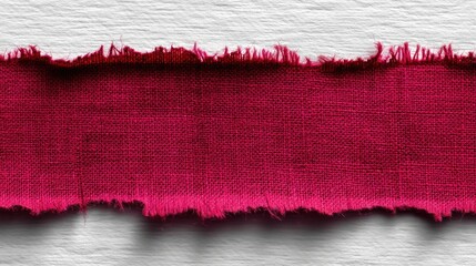 Fragmented Crimson Paper Texture with Rough Edges on Bright Backdrop Shows Detailed Fiber Structure Under Soft Illumination Perfect for Grunge Overlays