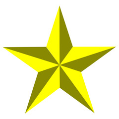 Star icon. Star rating. Vector set of realistic yellow stars.