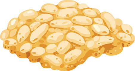 A close-up of a pile of golden-brown, crunchy, toasted pine nuts.