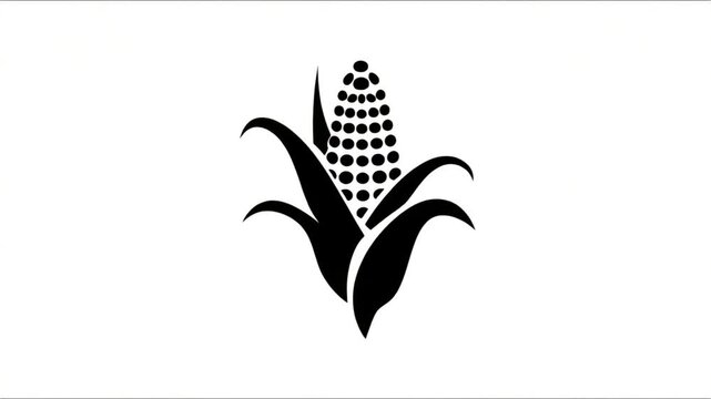 Silhouette corn ear graphic