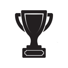 Trophy Cup icon, logo isolated on white background