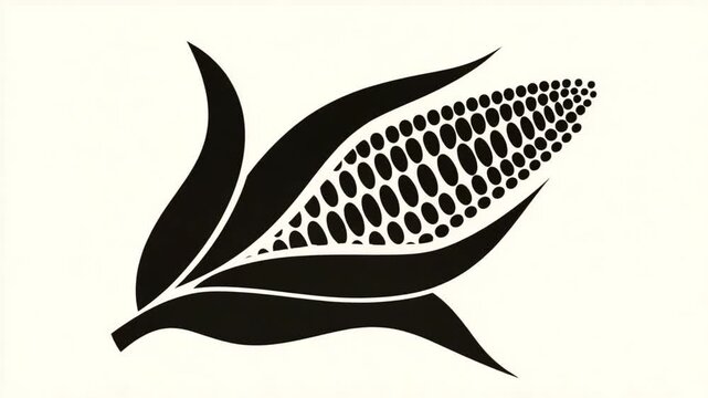Black corn ear graphic