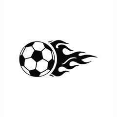 Obraz premium Dynamic Soccer Ball with Speed Lines Vector Graphic