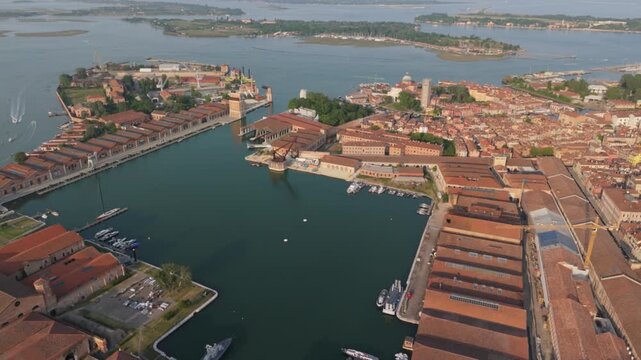 Aerial Shot Venice during Biennale Architecture 2025