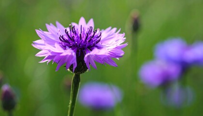 Beautiful Purple Flower in Field.