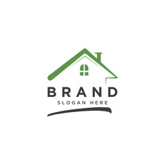 Clean minimal and modern logo design for real estate, mansion, builder, mortgage. or house resell business and company.