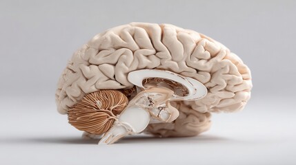 Anatomical Model of Human Brain with Detailed Structure and Features