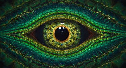 Obraz premium Dragon eye close up