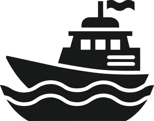 vector illustration of a ship