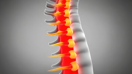 Anatomical Model of Human Spine with Detailed Nerve Structures
