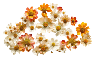 PNG Flat flower cloud silhouette shape nature petal plant.