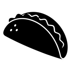  silhouette-of-a-taco-with-folded-shell