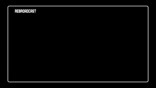 Live stream rebroadcast screen, digital broadcast template, streaming overlay design, online video streaming rebroadcast frame