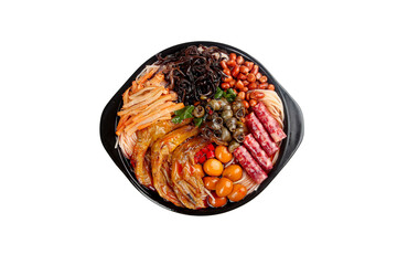 Liuzhou Guangxi Hot Pot Casserole with Duck Feet Whelk and Noodles Traditional Chinese Cuisine