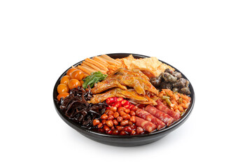 Liuzhou Duck Feet Snail Conch Hotpot Casserole Traditional Chinese Cuisine Mixed Ingredients Bowl