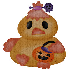 Pumpkin Witch Duck
