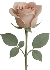 Obraz premium Single rose, muted pastel Nordic tone