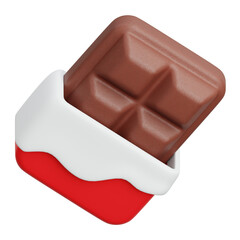 Chocolate Bar 3D Illustration