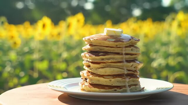 Pancakes field background
