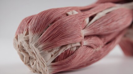 Detailed Close-Up of Anatomical Muscle Model for Educational Purposes