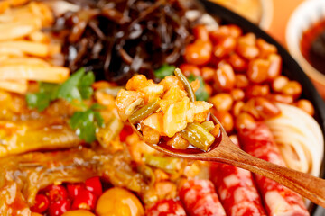 Liuzhou Special Duck Feet and Whelk Conch Casserole with Vermicelli - Traditional Chinese Cuisine